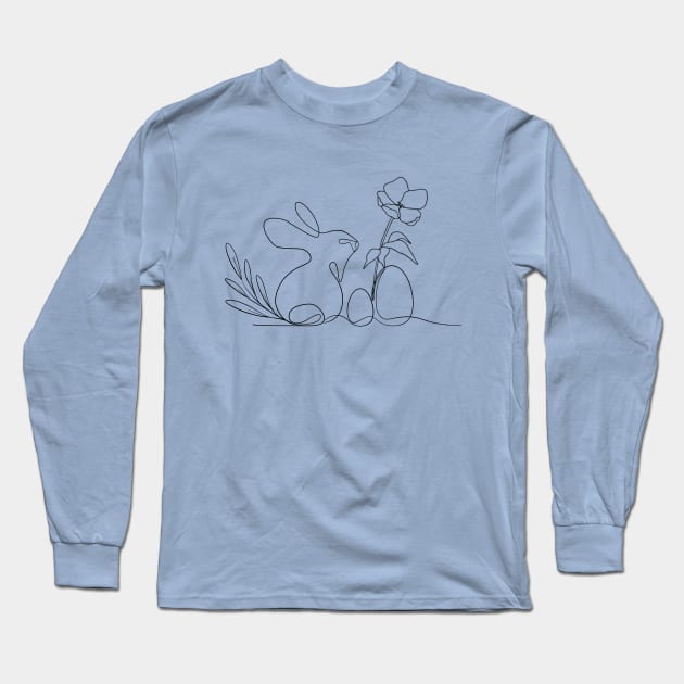 Ostara Line Art Long Sleeve T-Shirt by LylaLace Studio